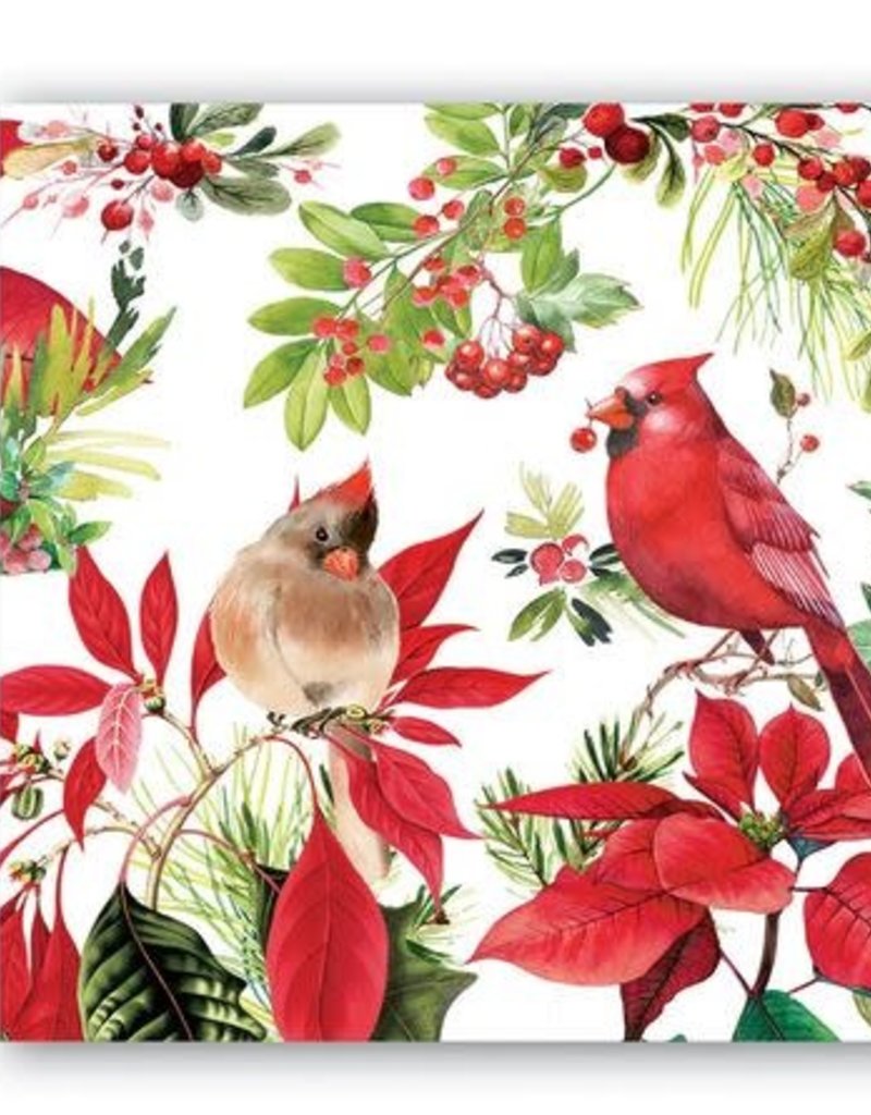MICHEL DESIGN WORKS Poinsettia cocktail napkin