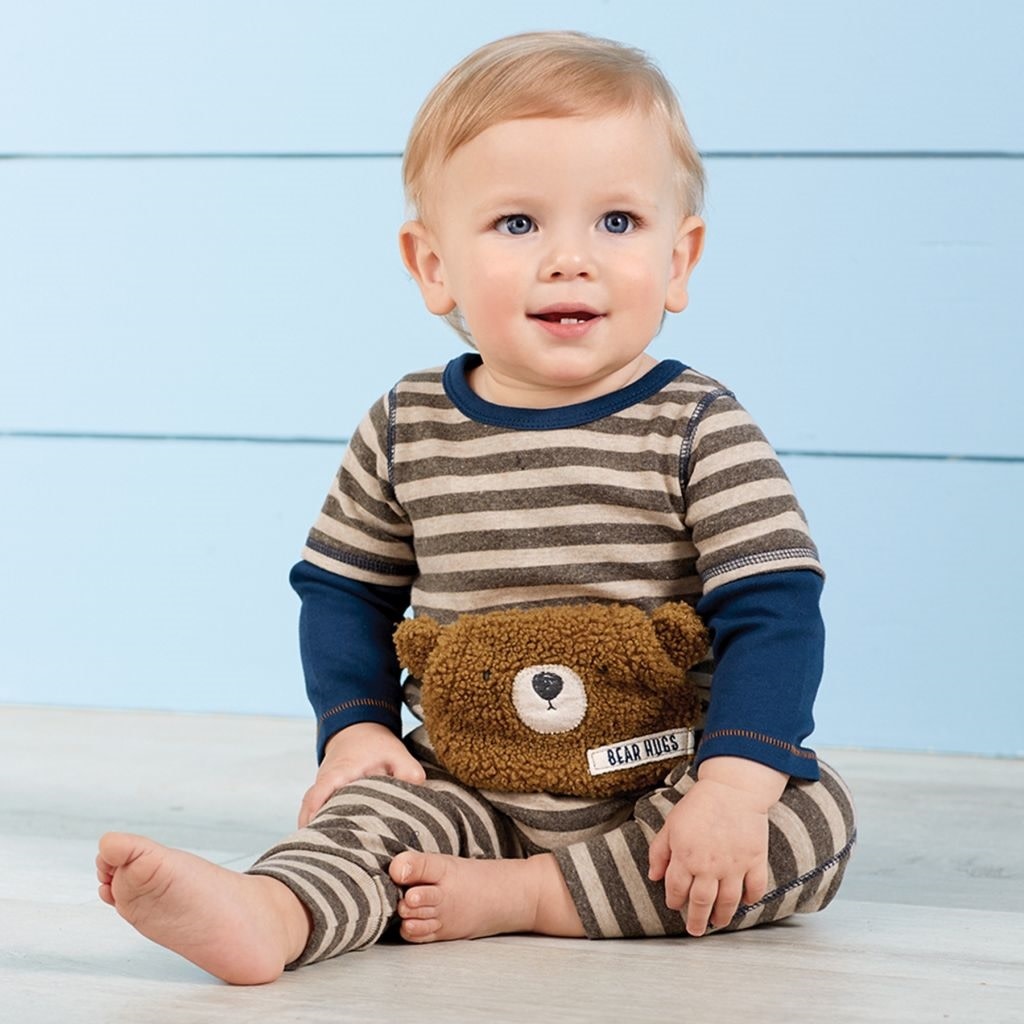MUD PIE BEAR HUGS ONE-PIECE OUTFIT MUD PIE BEAR HUGS ONE-PIECE OUTFIT