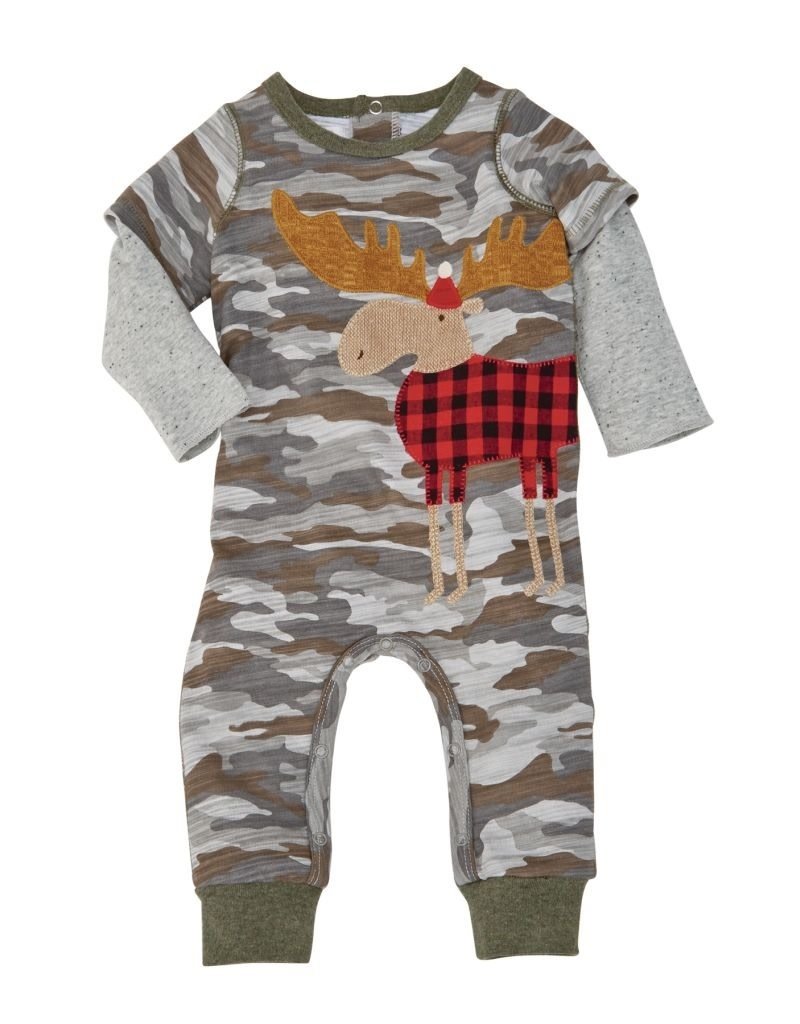 MUD PIE CAMO MOOSE ONE-PIECE OUTFIT
