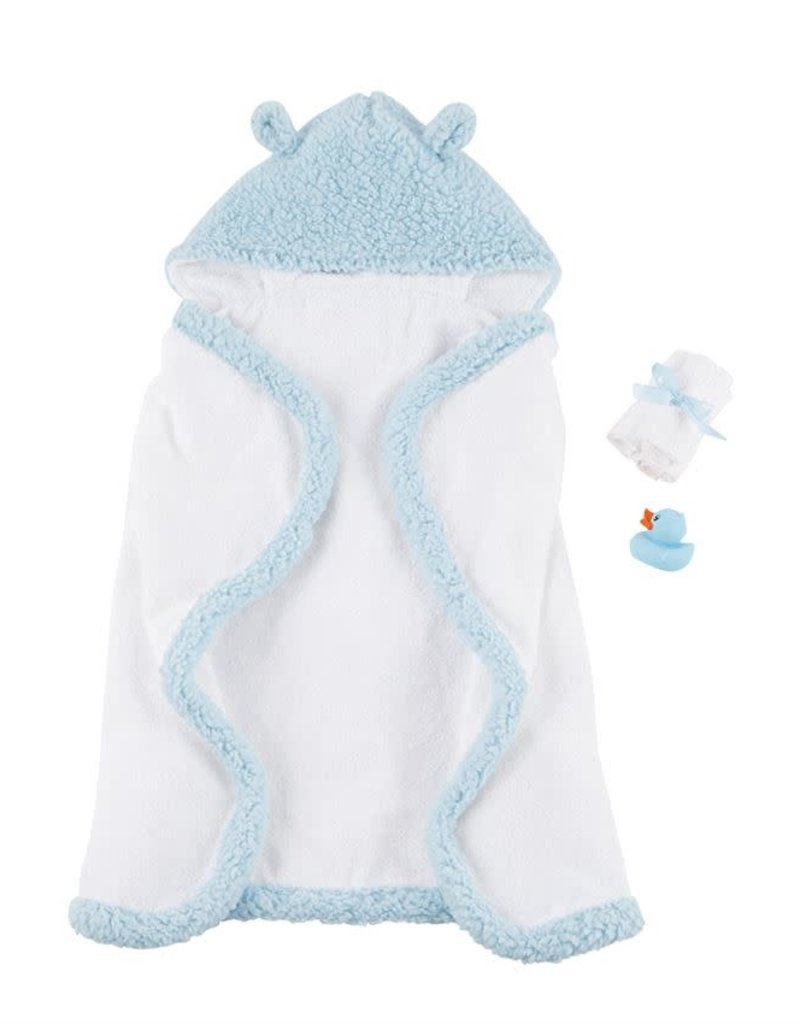 MUD PIE BLUE BABY BATH TIME SET