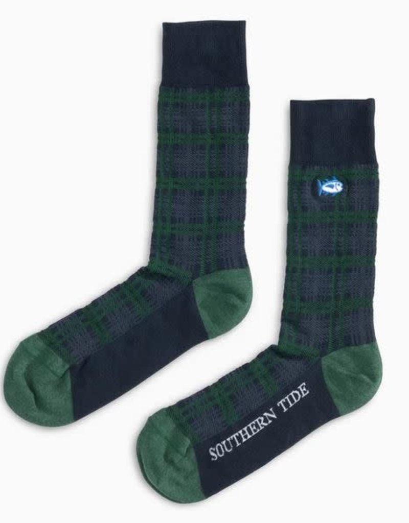 SOUTHERN TIDE MISTLETOE PLAID SOCKS