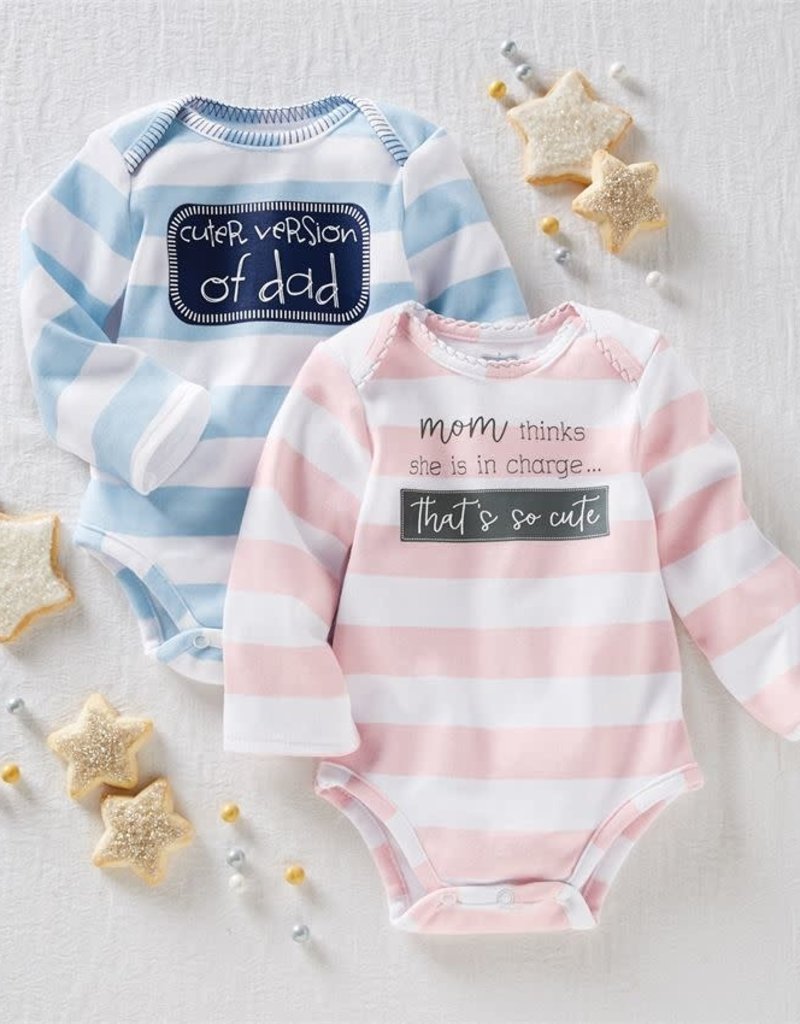 MUD PIE mom & dad crawlers 0-6M