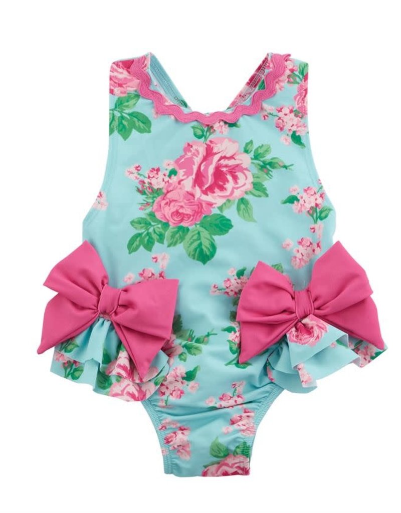 MUD PIE rose bow infant swimsuit