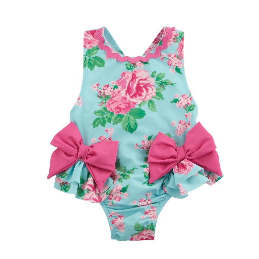 MUD PIE rose bow infant swimsuit MUD PIE rose bow infant swimsuit