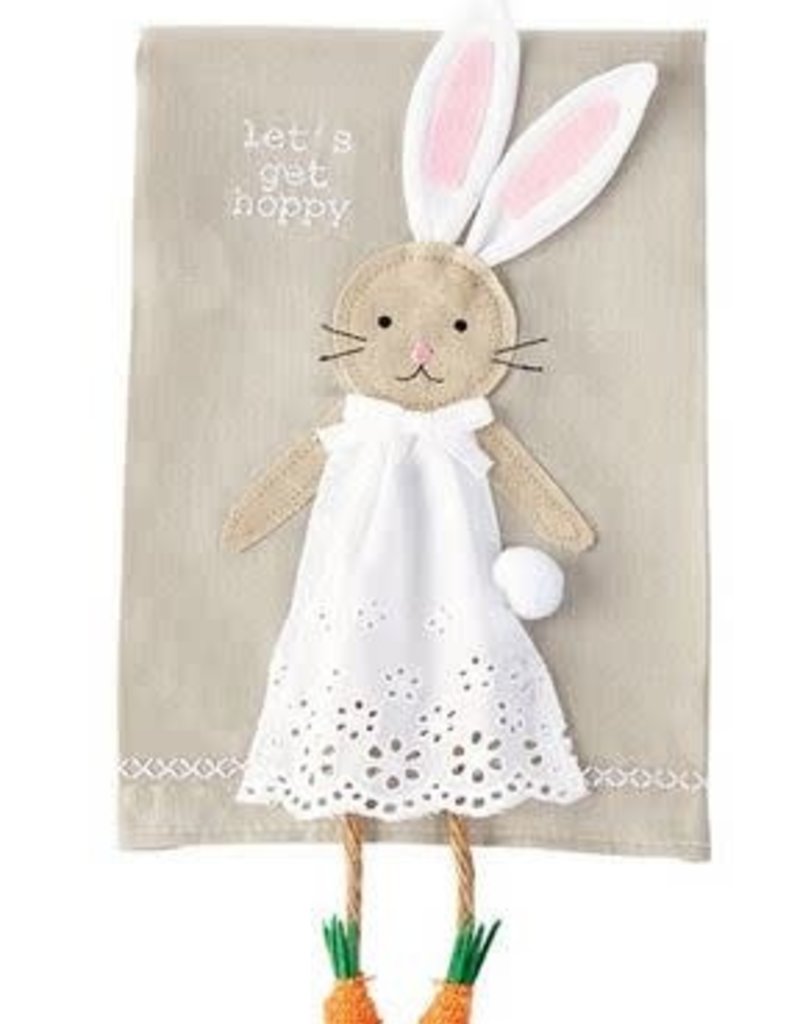 MUD PIE BUNNY DANGLE LEG TOWELS