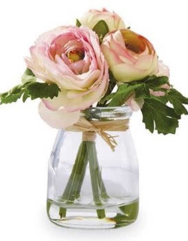 MUD PIE faux ranunculus jars