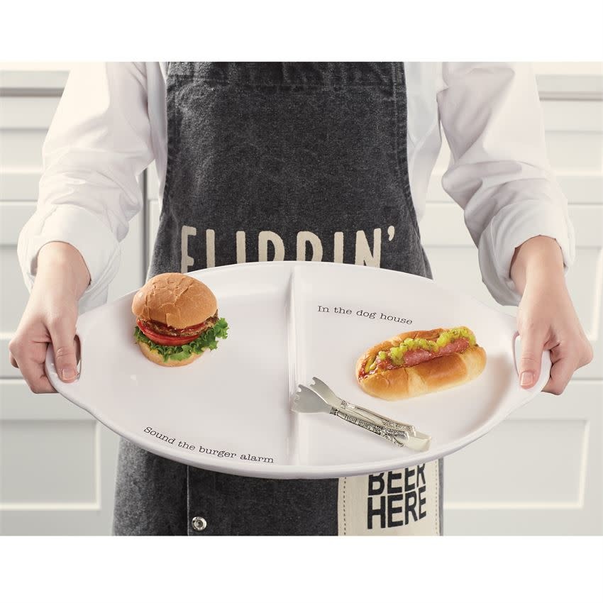 MUD PIE burger & hotdog platter set MUD PIE burger & hotdog platter set