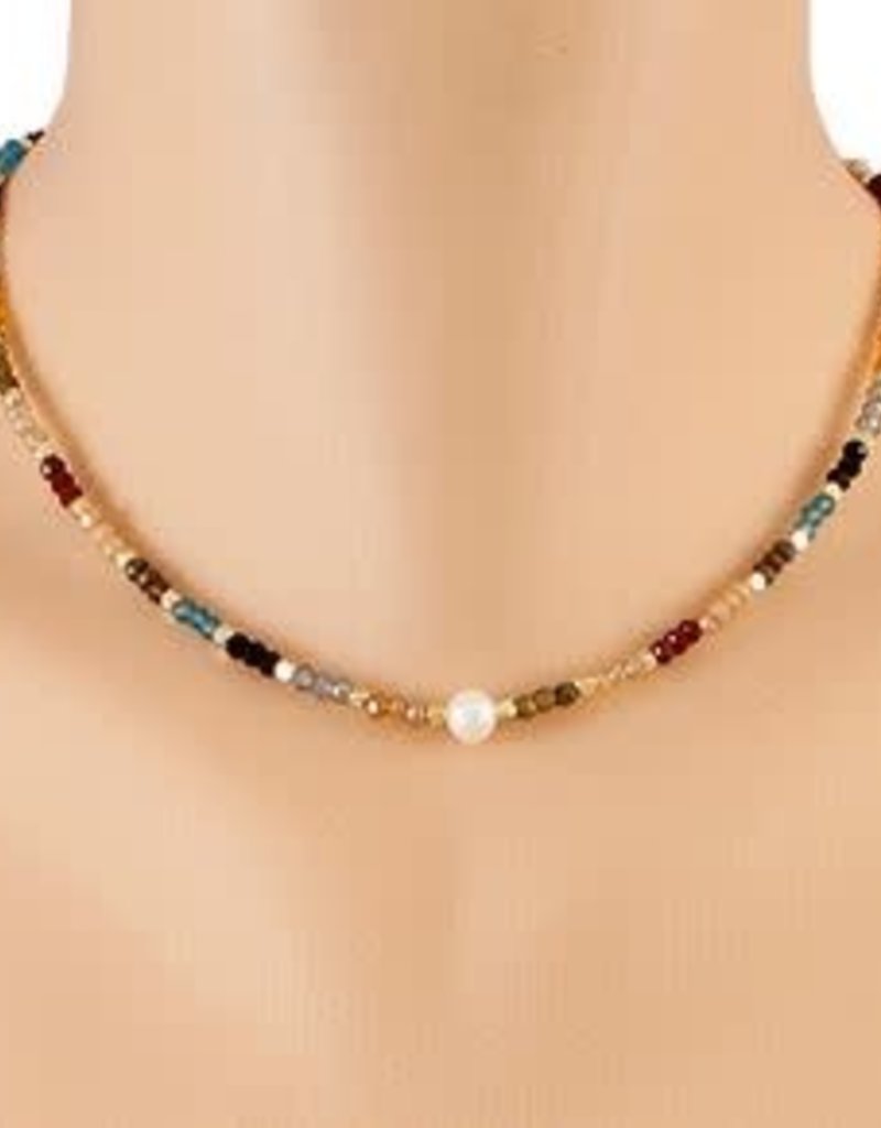 PEARL & BEADED CHOKER