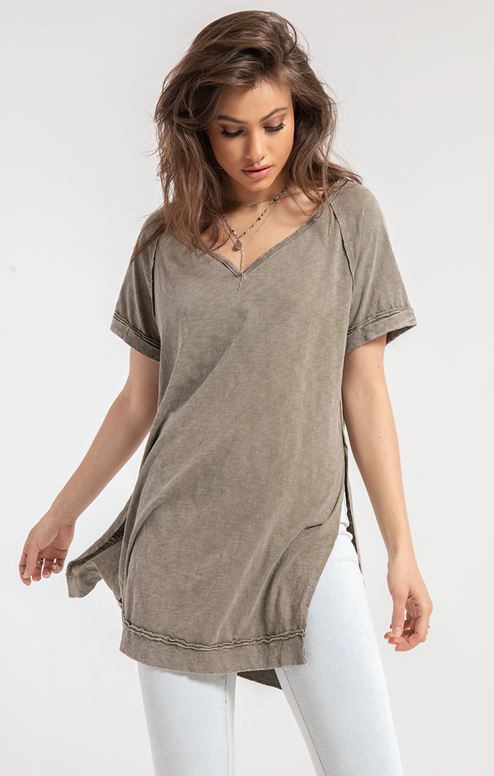 WHITE CROW MACON TUNIC- OLIVE WHITE CROW MACON TUNIC- OLIVE