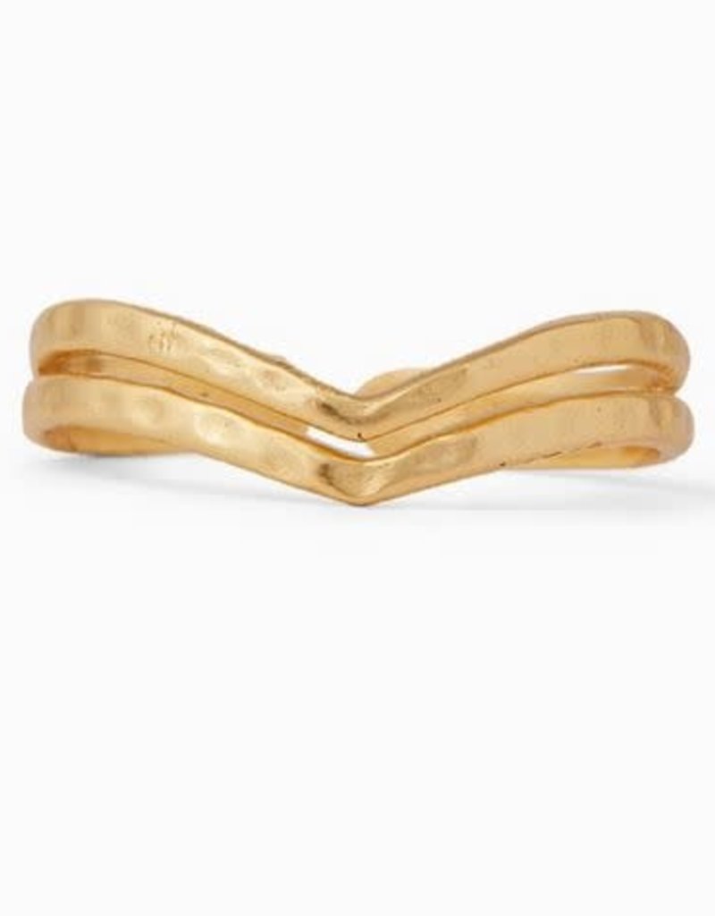 PURAVIDA CHEVRON TOE RING- gold