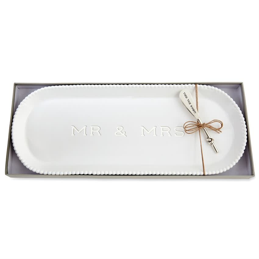 MUD PIE MR AND MRS BEADED HOSTESS TRAY SET MUD PIE MR AND MRS BEADED HOSTESS TRAY SET
