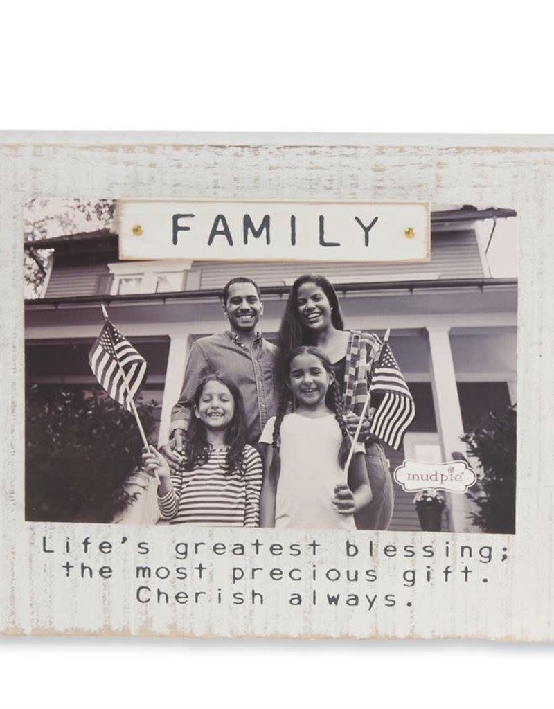 MUD PIE FAMILY MAGNET BLOCK FRAME