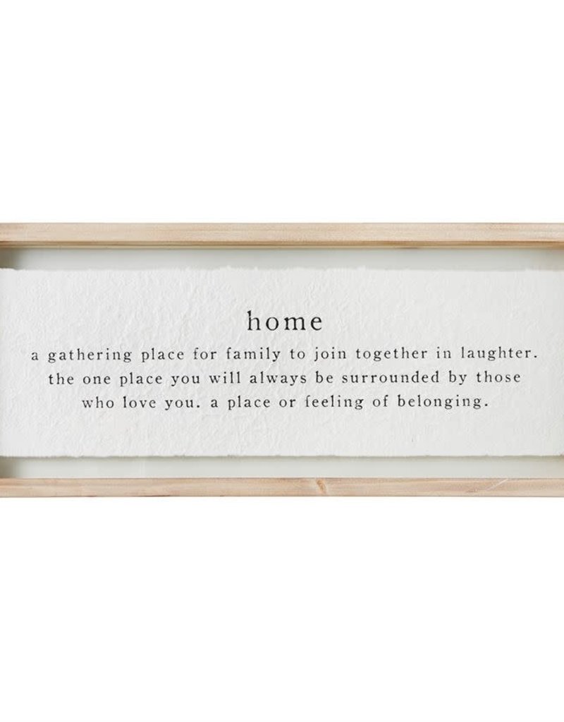 MUD PIE HOME DEFINITION GLASS PLAQUE