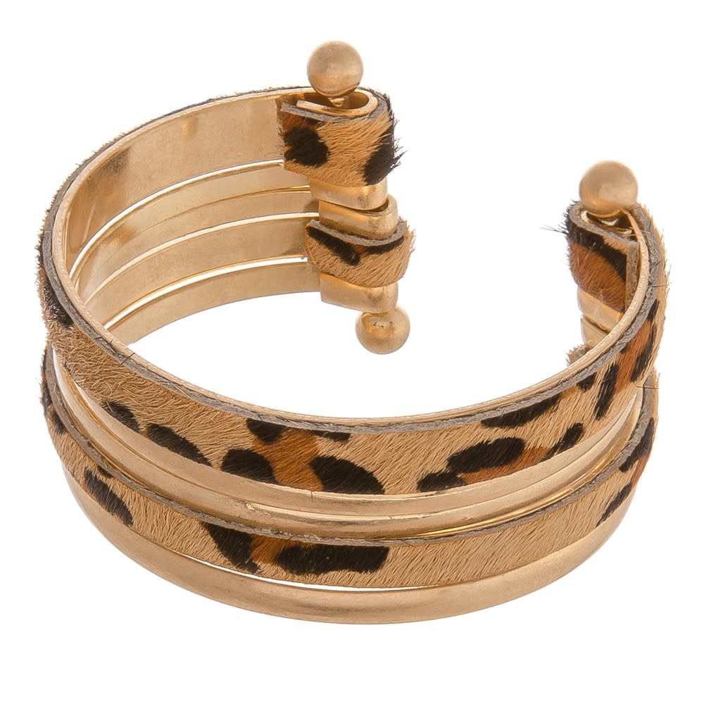 cowhide leopard print cuff bracelet cowhide leopard print cuff bracelet