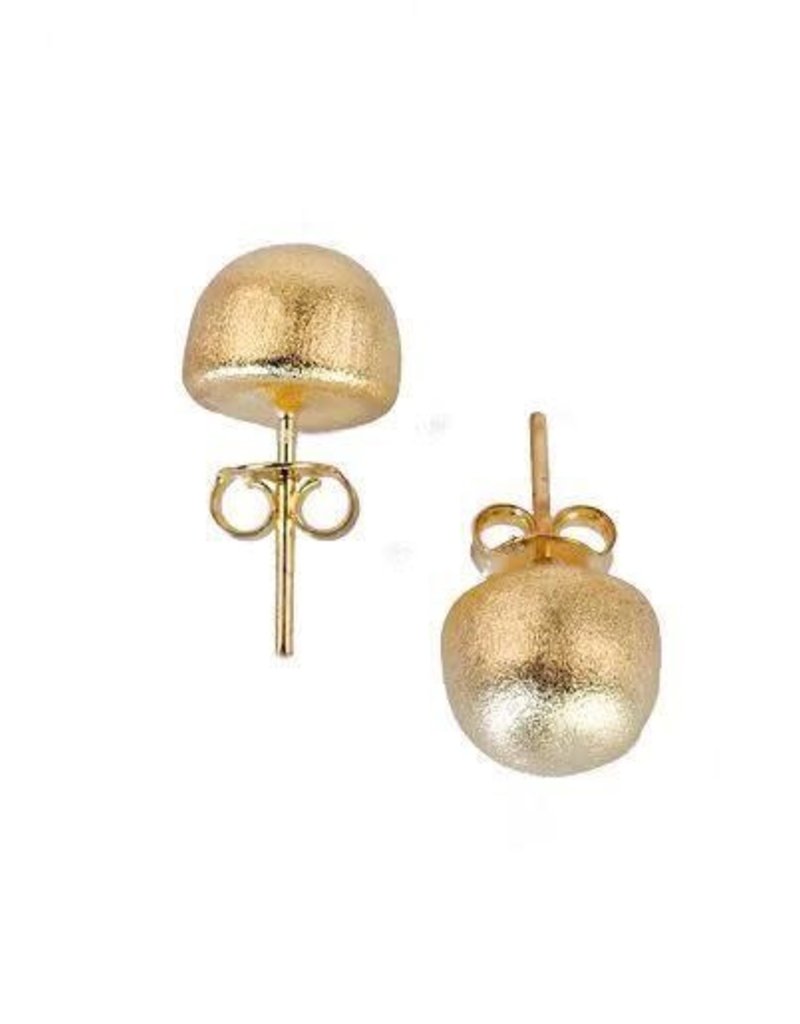 SHEILA FAJL LILOU LITTLE BALL STUD EARRINGS-BRUSHED CHAMPAGNE