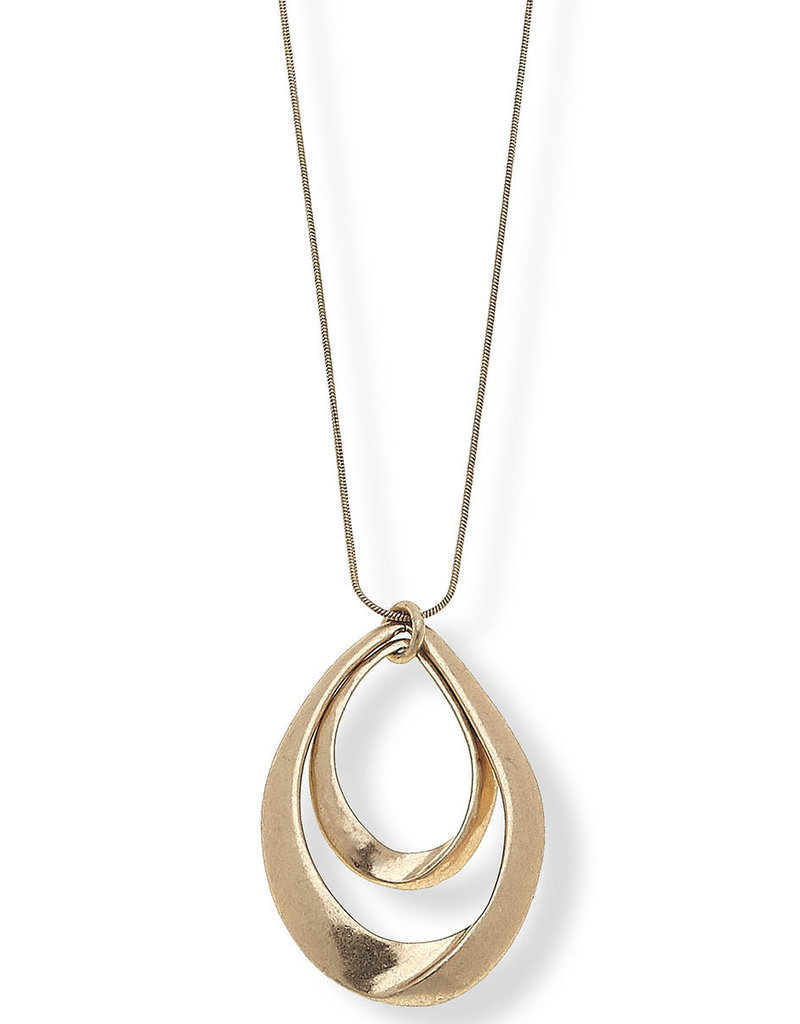 CANVAS PHOEBE NECKLACE IN WORN GOLD