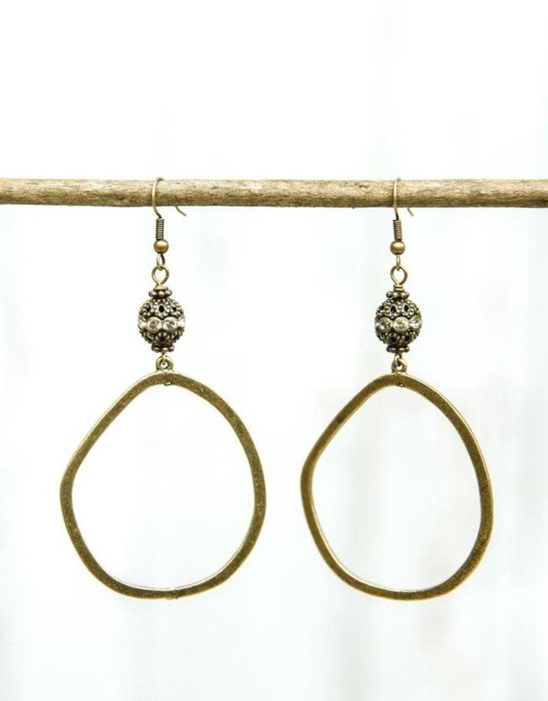 BLING HOOP EARRINGS- GOLD
