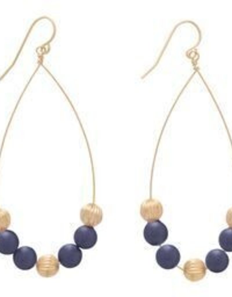ENEWTON DIGNITY TEARDROP GOLD-SODALITE EARRINGS