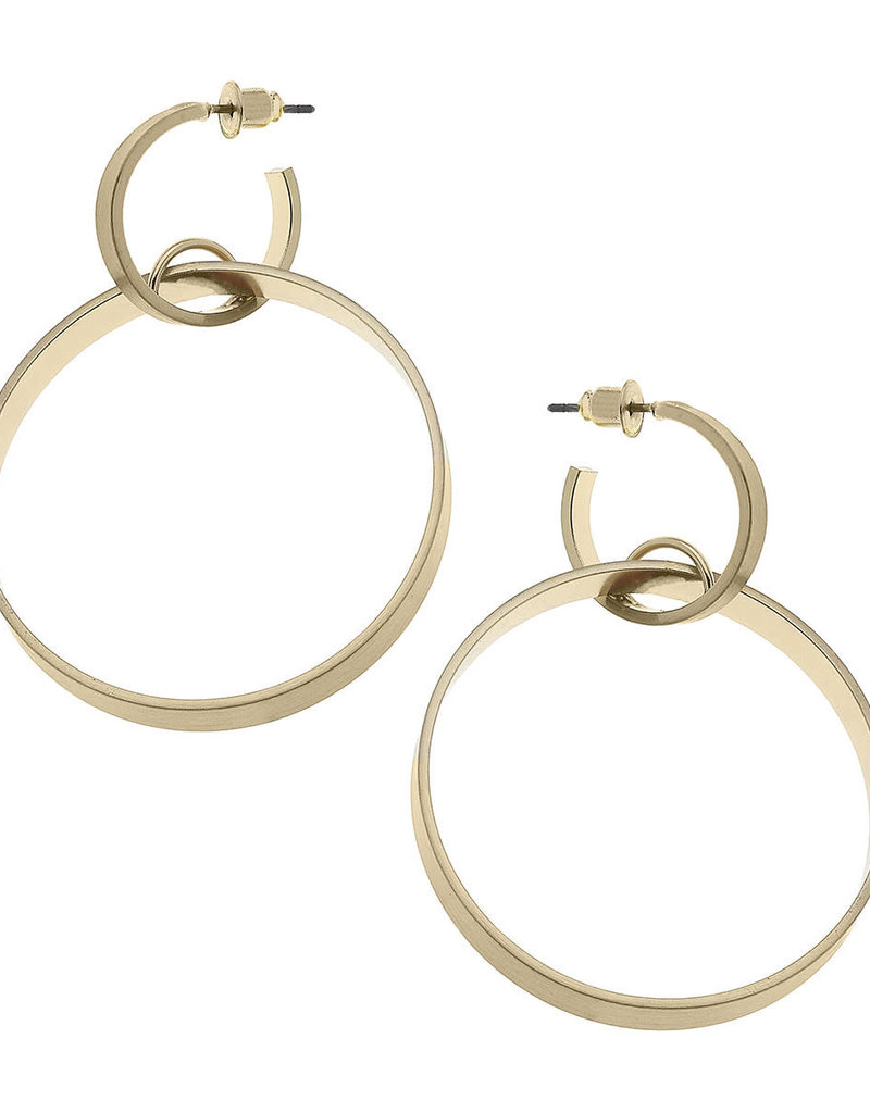CANVAS sloan looped link earring- satin gold