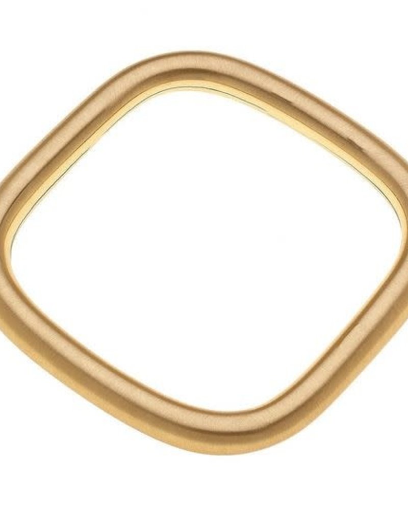 CANVAS COSETTE SQUARE BANGLE IN SATIN GOLD