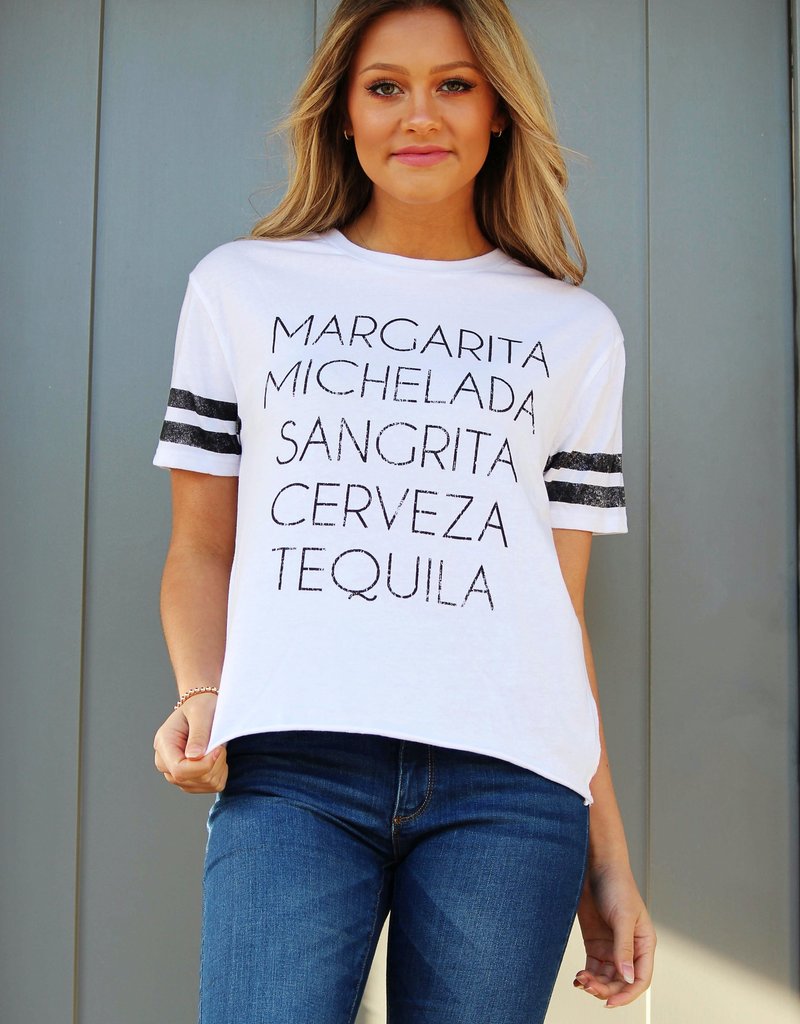 WHITE CROW DRINKS TEE- WHITE