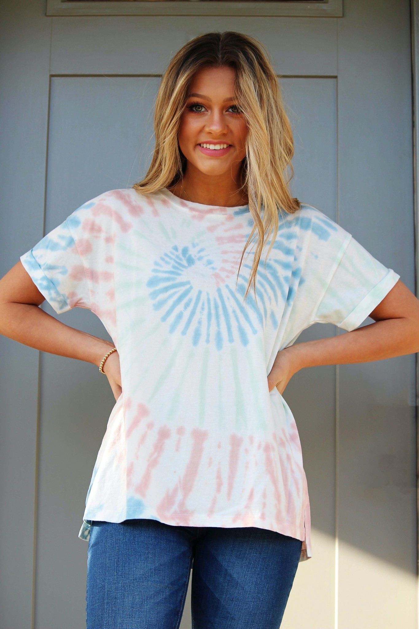 Z SUPPLY THE MULTI COLOR TIE DYE TEE- DESERT WHITE COMBO Z SUPPLY THE MULTI COLOR TIE DYE TEE- DESERT WHITE COMBO