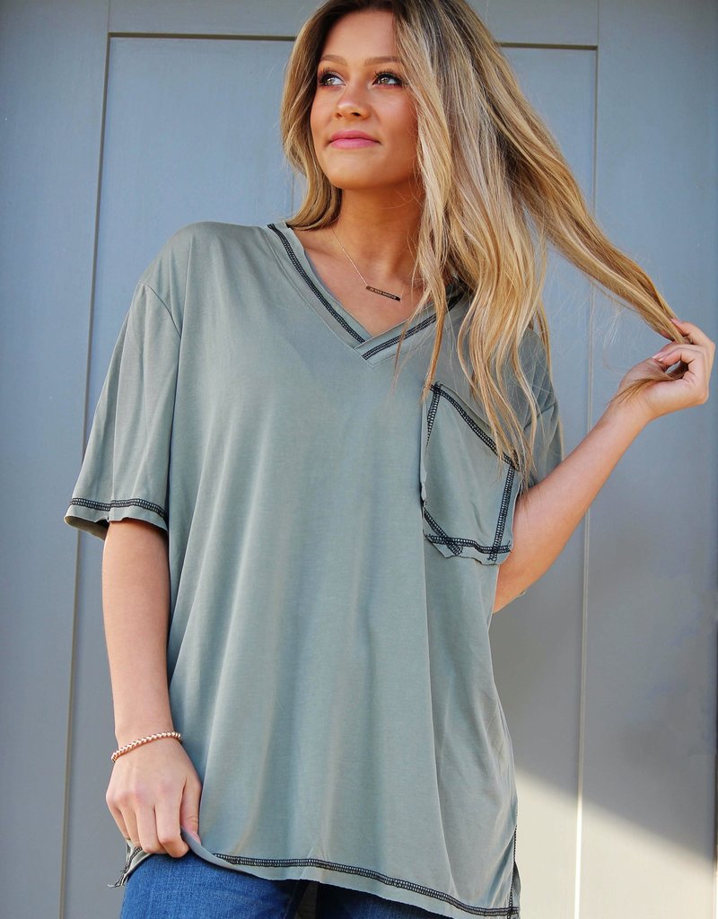 relaxed fit ultra soft tee top