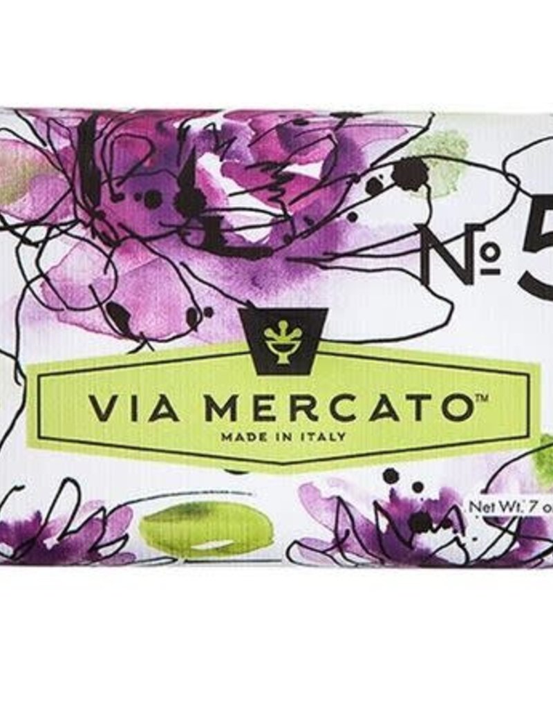 EUROPEAN SOAPS VIA MERCATO NO. 5- WATERLILY & SANDLEWOOD