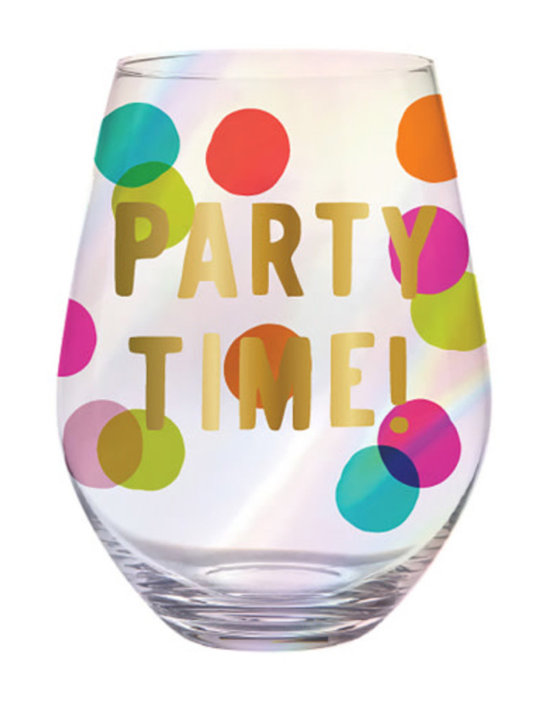 slant collections PARTY TIME 30 OZ WINE GLASS