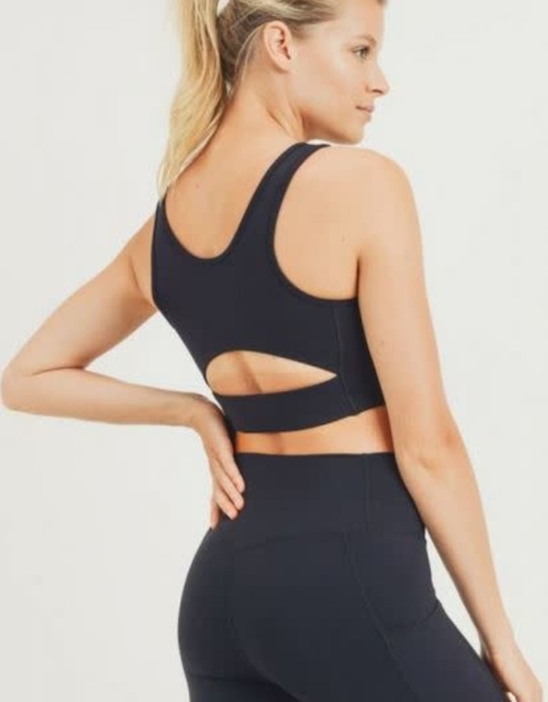 MONO B THE ESSENTIAL BLACK SPORTS BRA