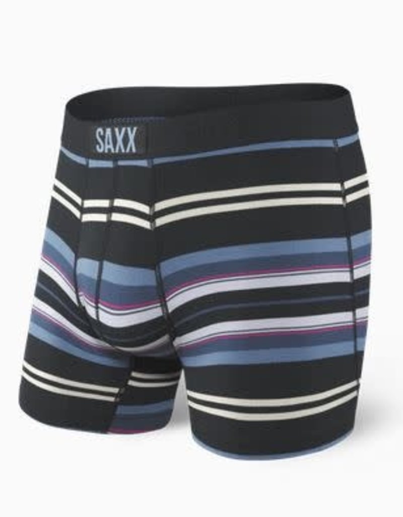 SAXX VIBE BOXER BRIEF - BLACK TARTAN STRIPE
