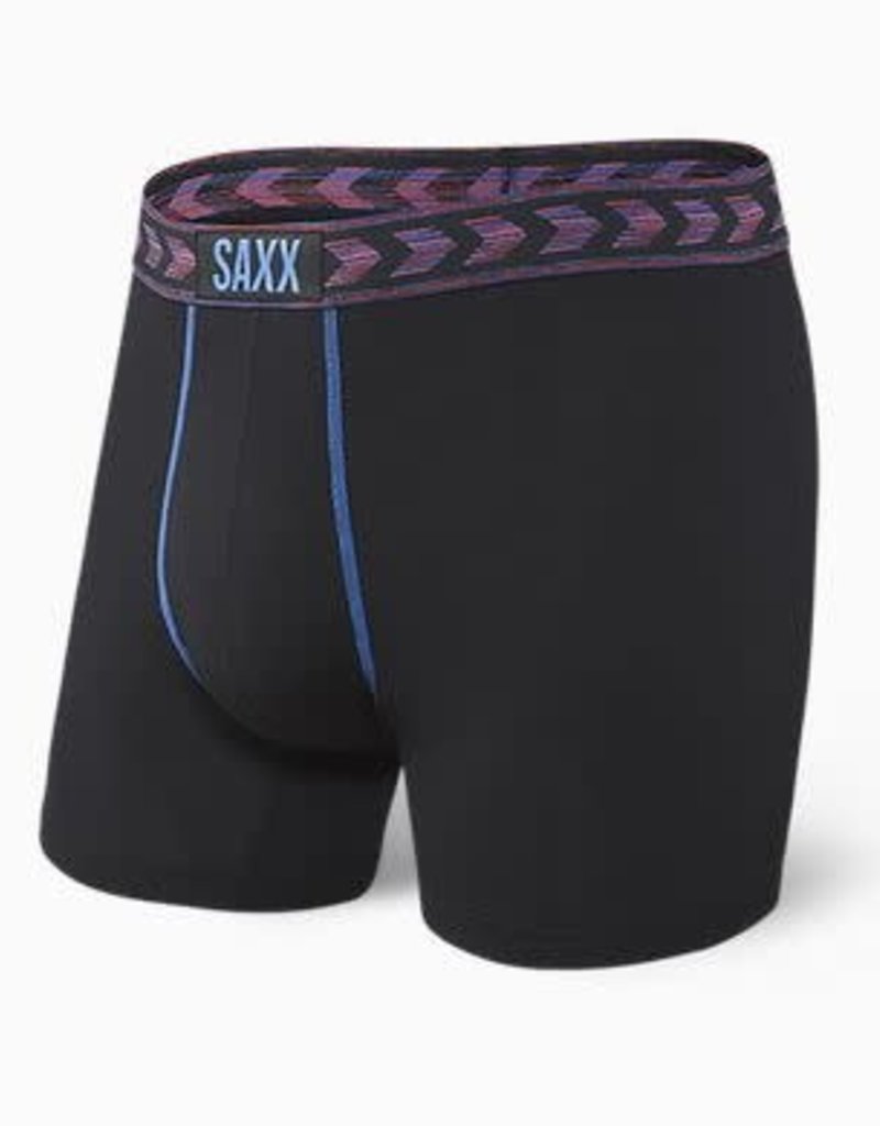 SAXX VIBE BOXER BRIEF - BLACK SPACEDYE CHEVRON