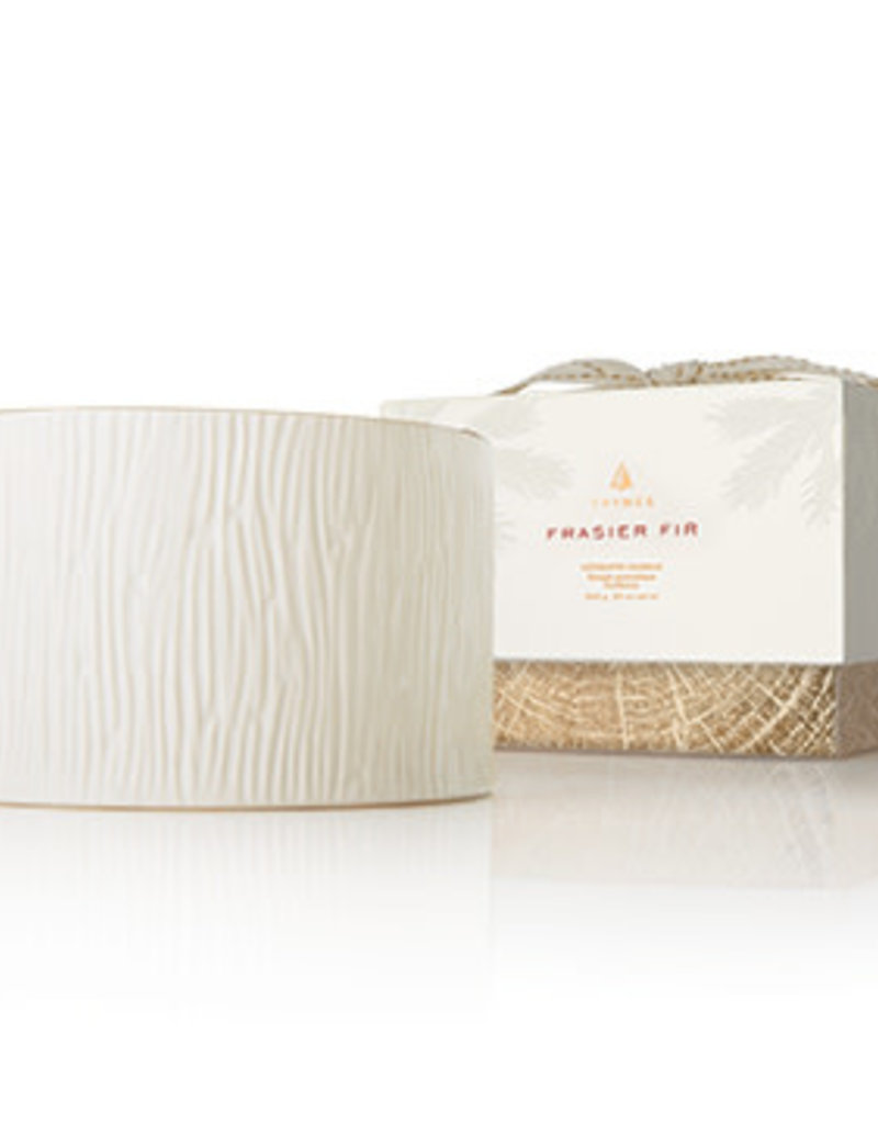 THYMES FRASIER FIR GILDED CERAMIC POURED CANDLE, 3-WICK