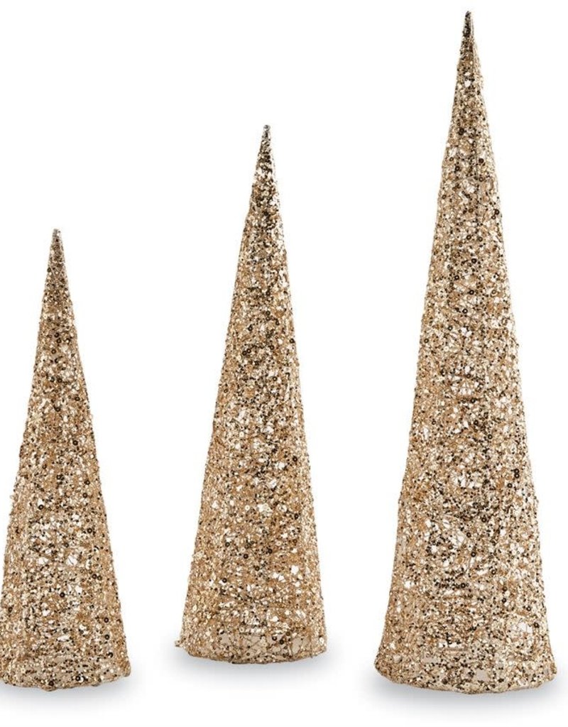 MUD PIE GLITTER CONE TREE SET