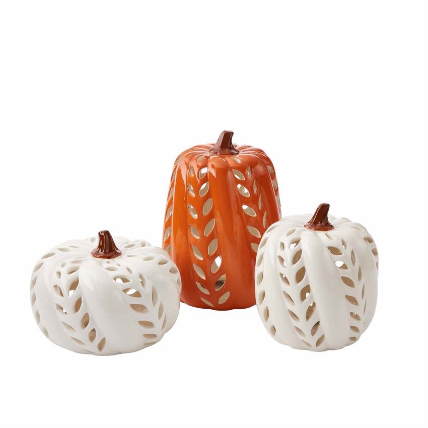 MUD PIE CERAMIC PUMPKIN LANTERNS MUD PIE CERAMIC PUMPKIN LANTERNS