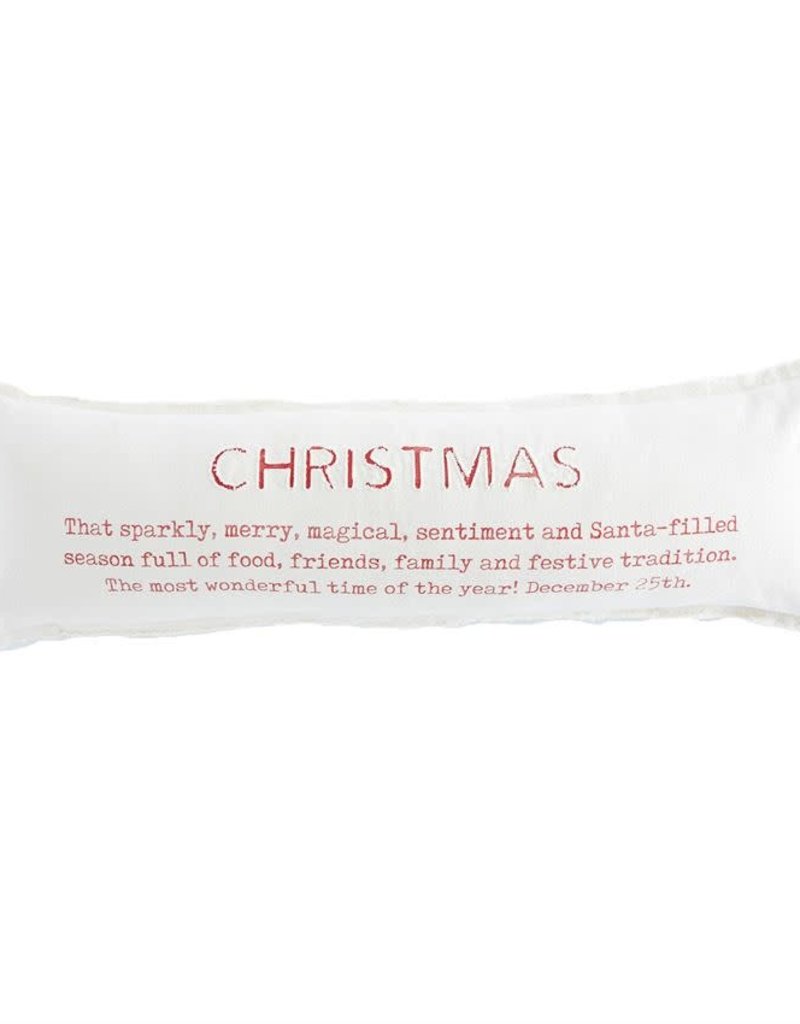 MUD PIE CHRISTMAS DEFINITION PILLOW