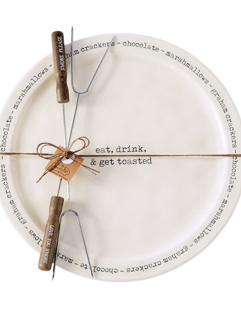 MUD PIE S-MORE PLATE & SKEWER SET