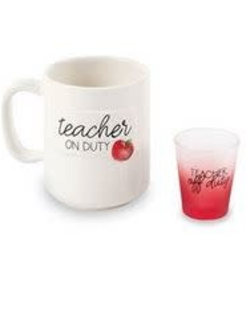 MUD PIE TEACHER MUG & SHOT GLASS SET