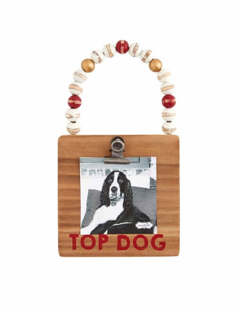 MUD PIE TOP DOG WOOD ORNAMENT
