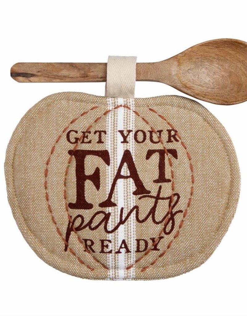 MUD PIE PUMPKIN POT HOLDER & SPOON SETS