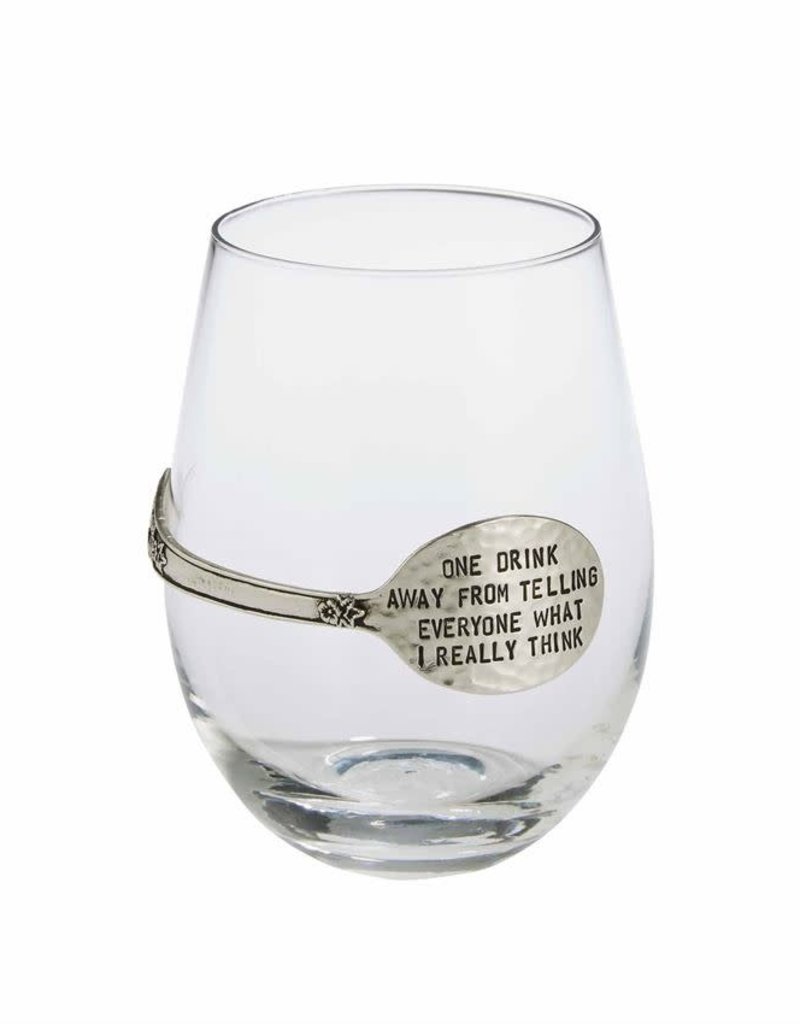 MUD PIE WINE SPOON GLASSES