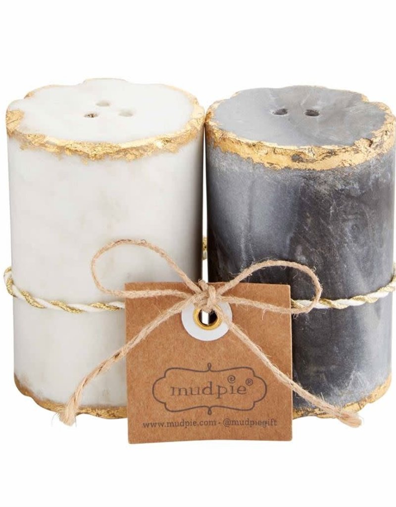 MUD PIE MARBLE SALT & PEPPER SET