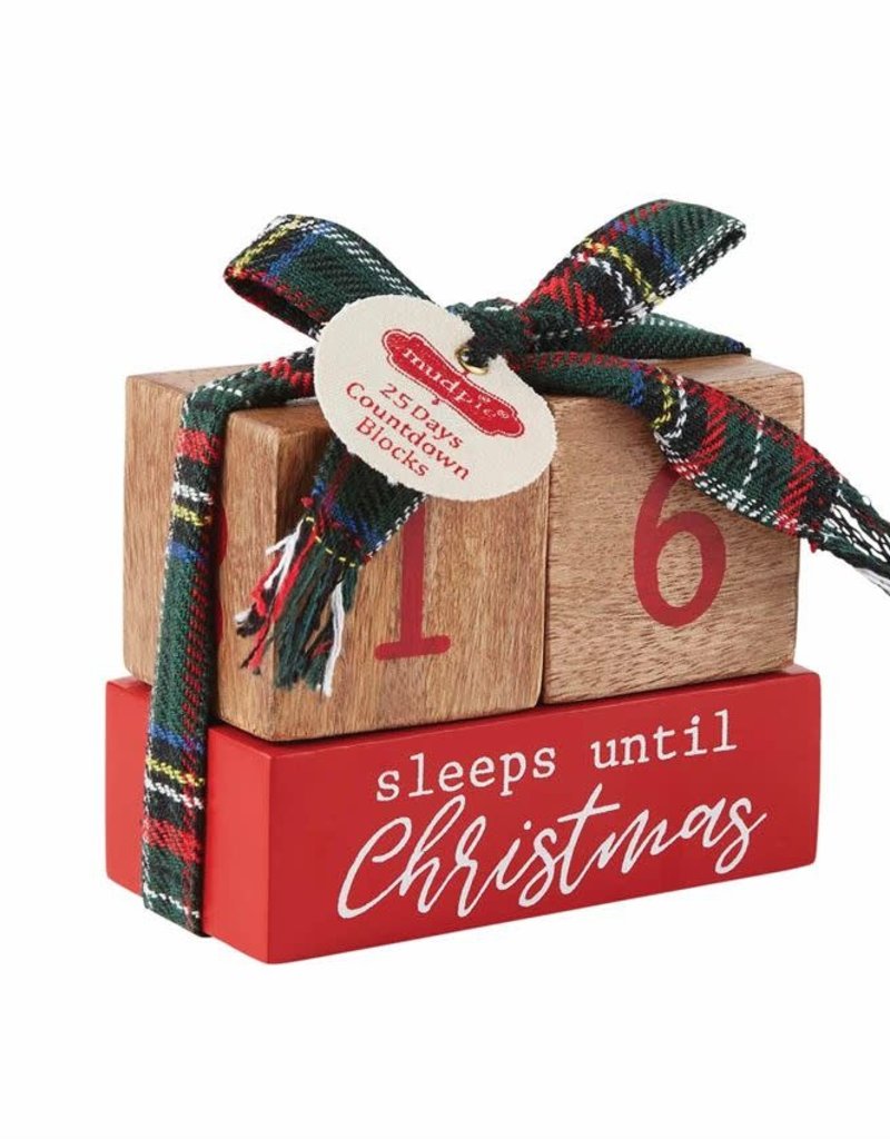 MUD PIE SLEEPS UNTIL CHRISTMAS BLOCK SET
