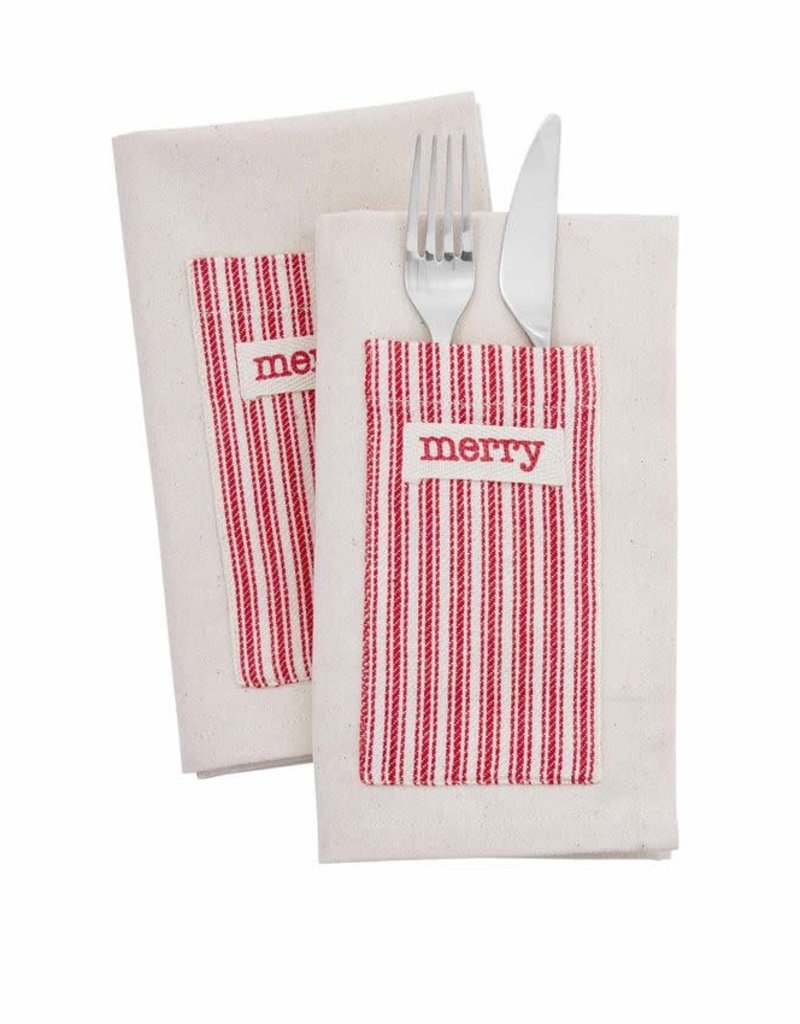 MUD PIE MERRY POCKET NAPKIN