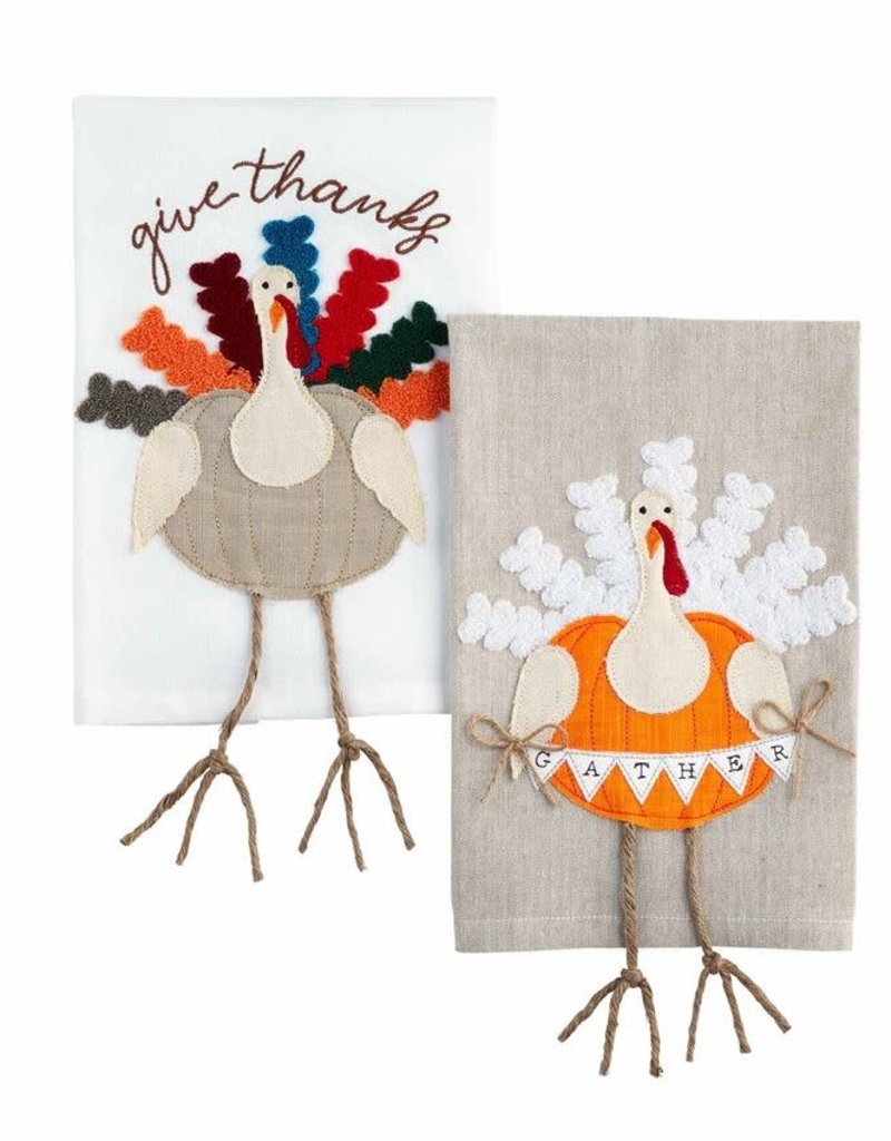 MUD PIE TURKEY DANGLE LEG TOWELS