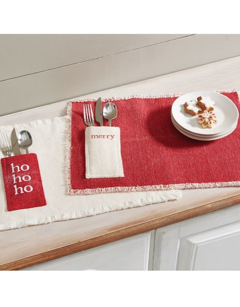 MUD PIE CHRISTMAS DHURRIE PLACEMATS