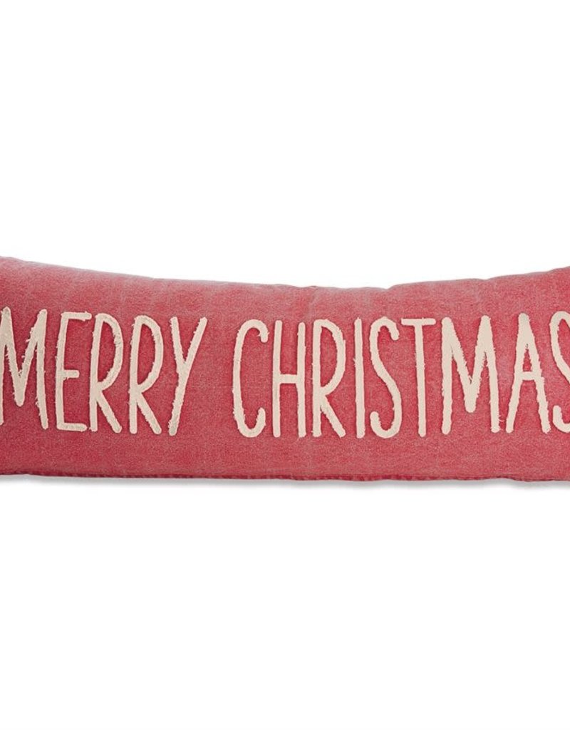 MUD PIE MERRY CHRISTMAS WASHED CANVAS PILLOW