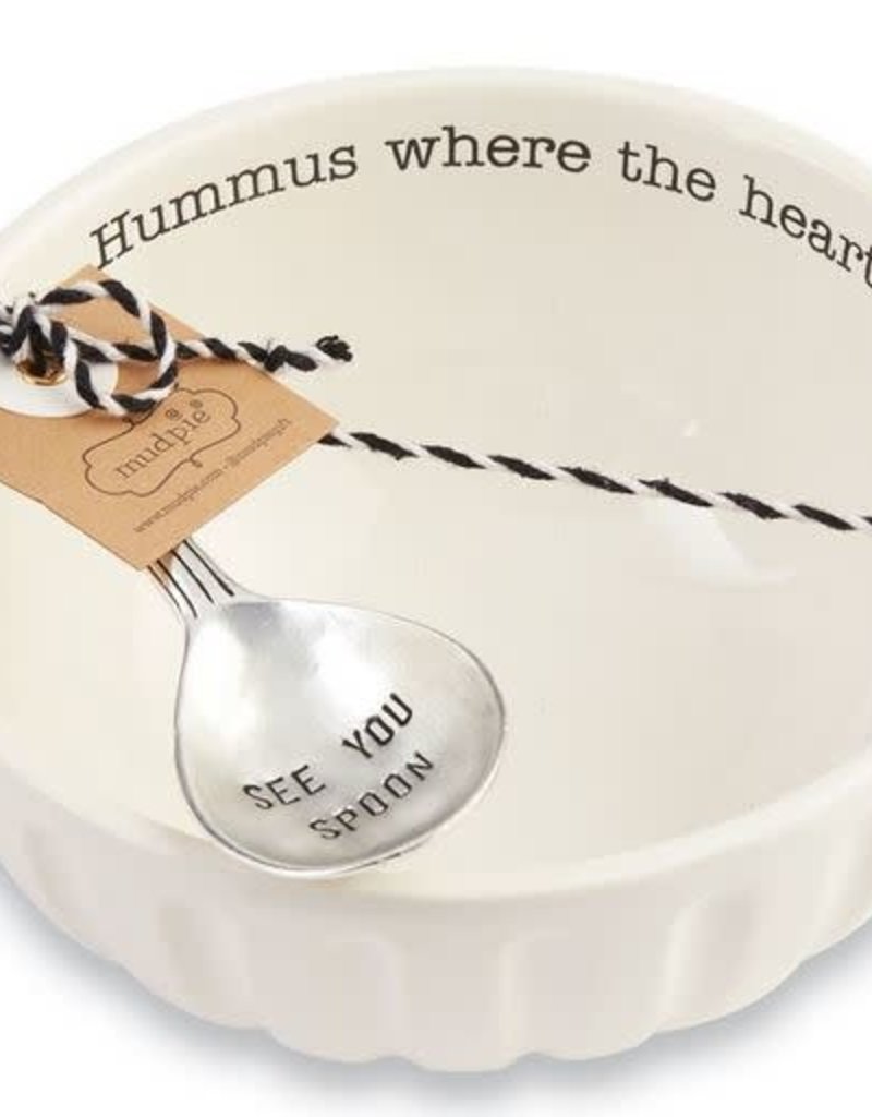 MUD PIE HUMMUS BOWL & SPOON SET