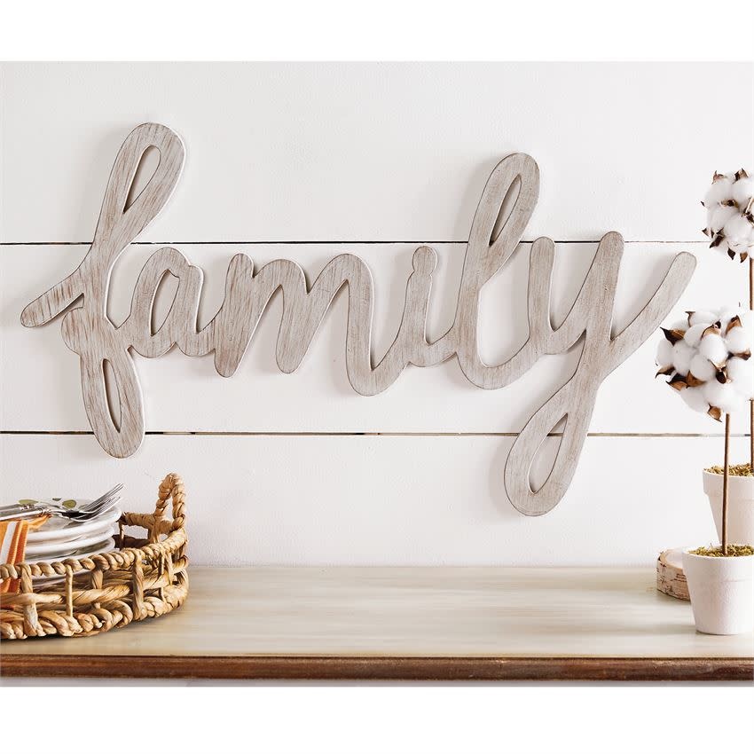 MUD PIE FAMILY WOOD WALL ART