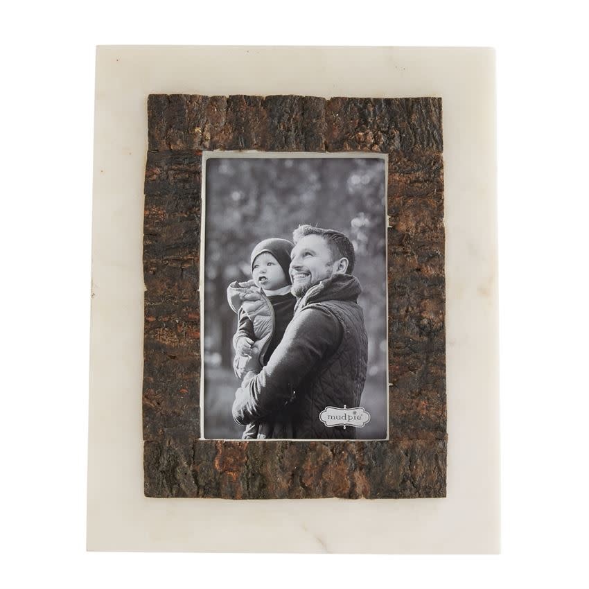 MUD PIE MARBLE BARK FRAME MUD PIE MARBLE BARK FRAME